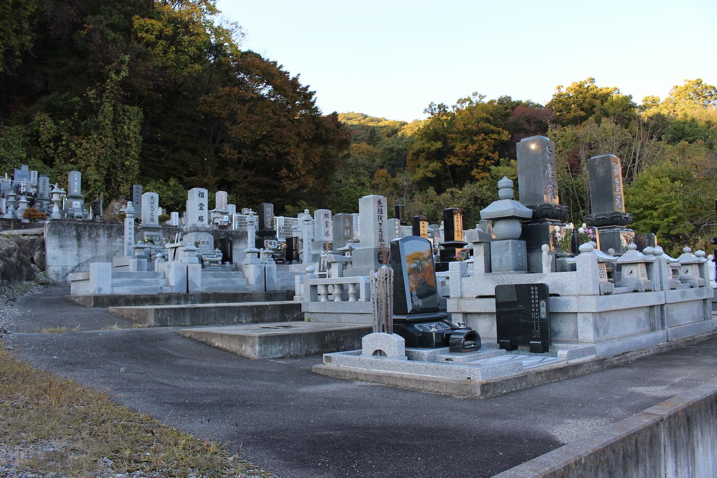 真蔵寺墓地の全景