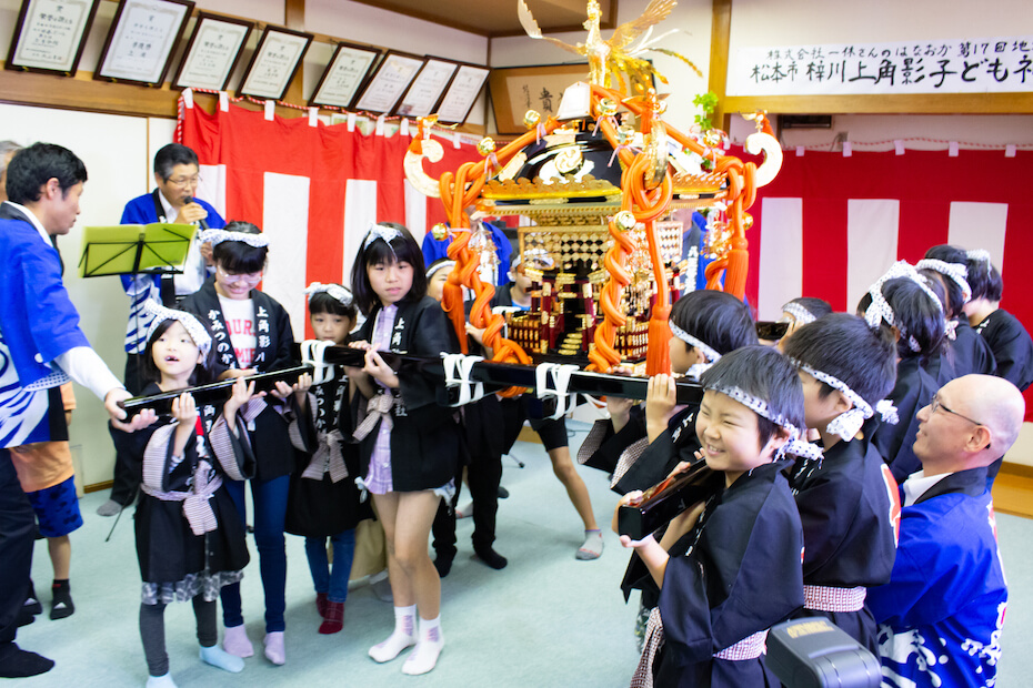 松本市上角影伝統芸能文化保存会の皆様