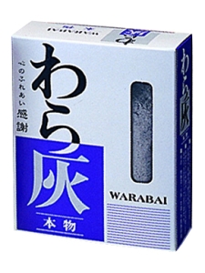 伝統的な灰色の灰です。原料には、わらを使っています。