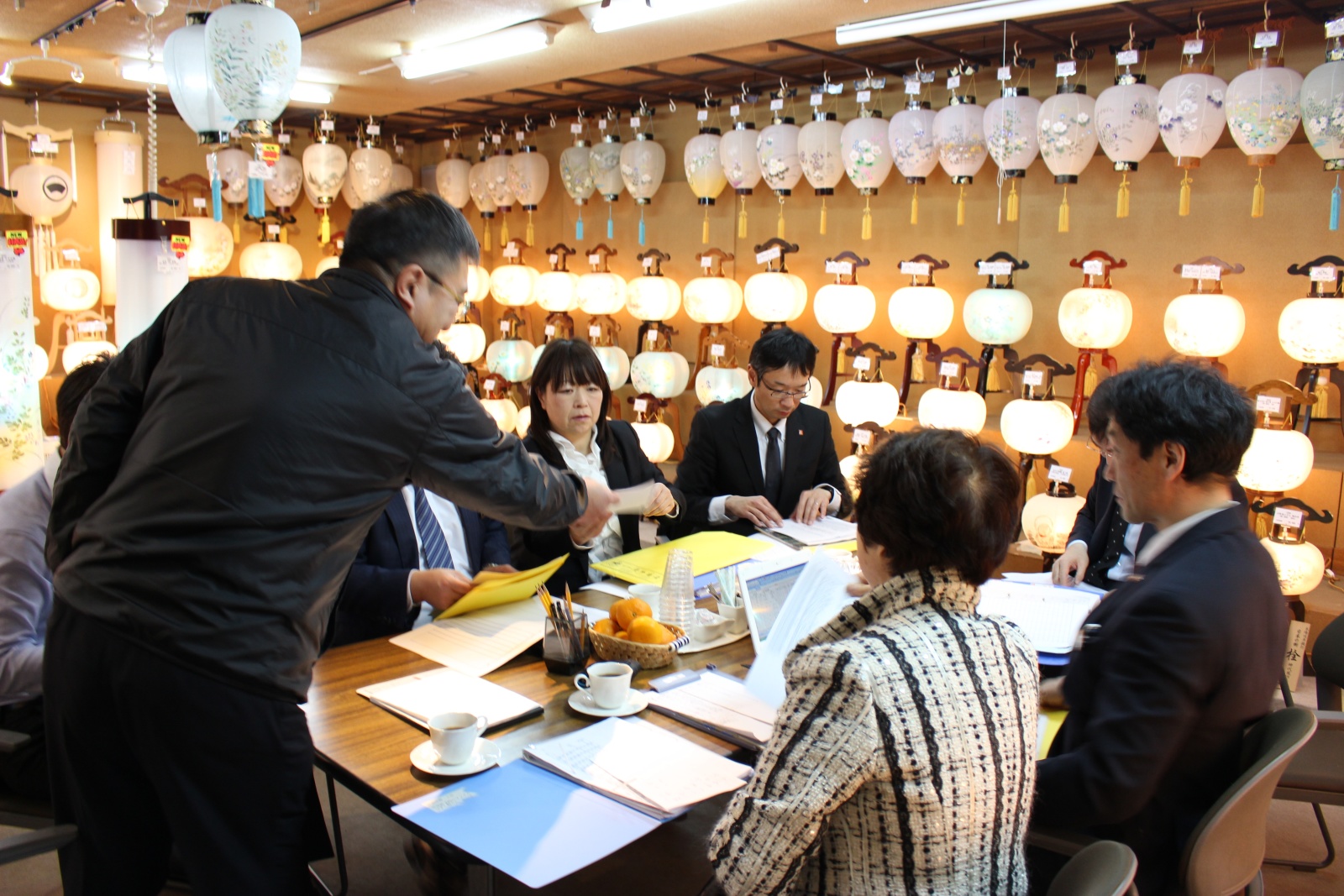 盆提灯展示場の様子