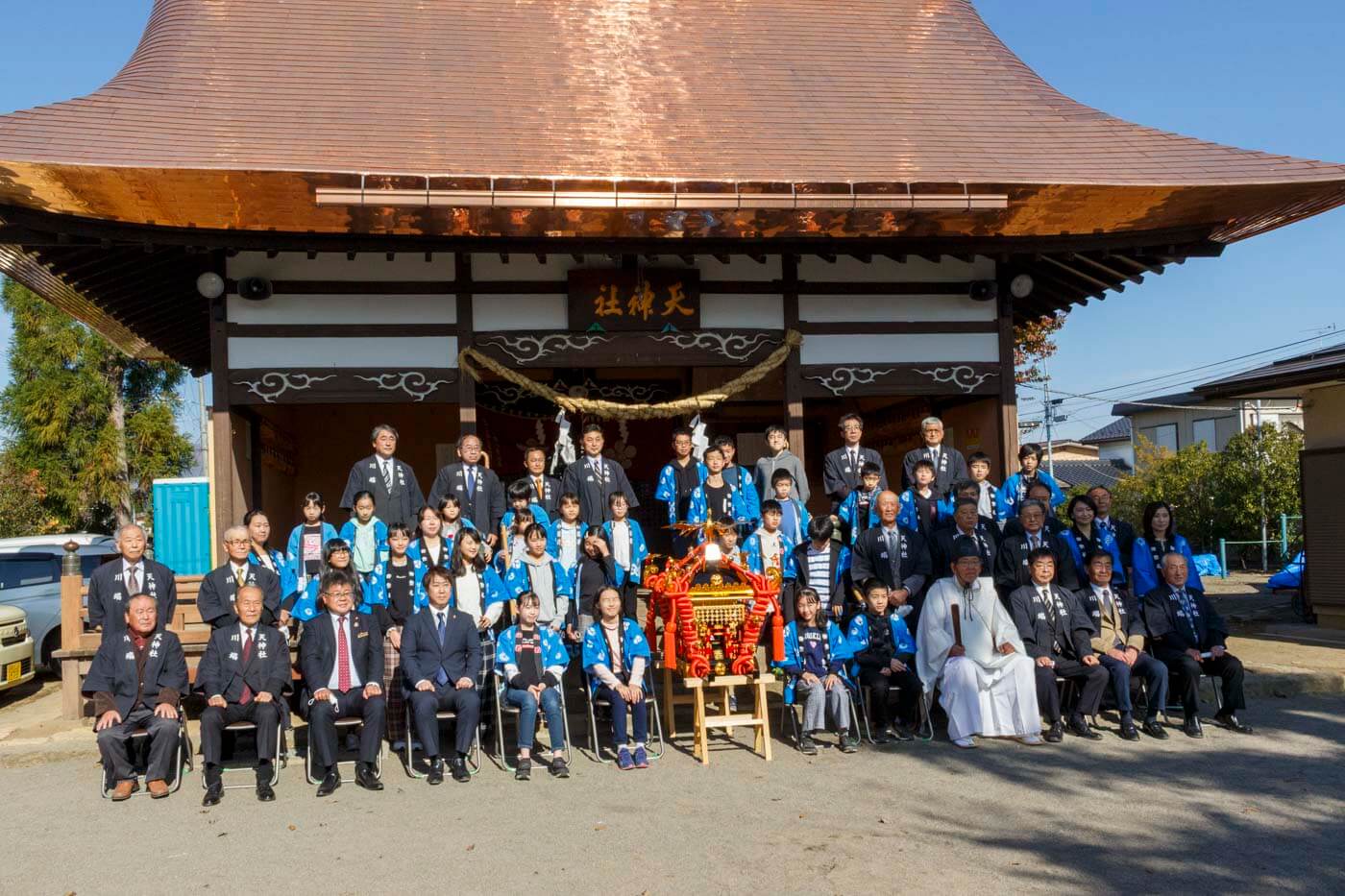 長野市高田川端区の皆様へお神輿贈呈 一休さんのはなおか 地域文化活性化事業 長野県の仏壇 墓石 墓地霊園の専門店