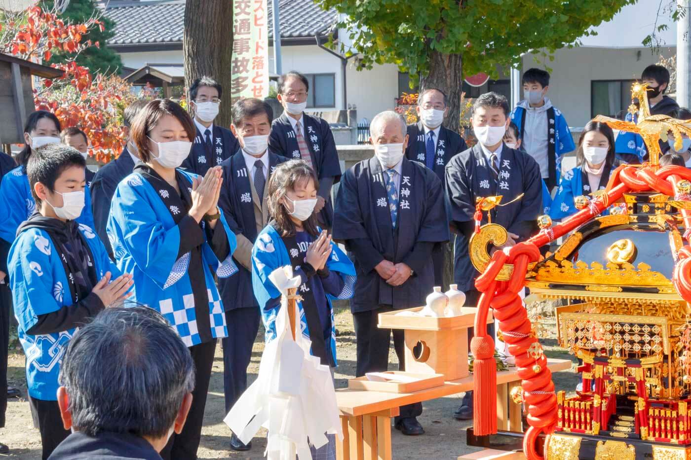 長野市高田川端区の皆様へお神輿贈呈