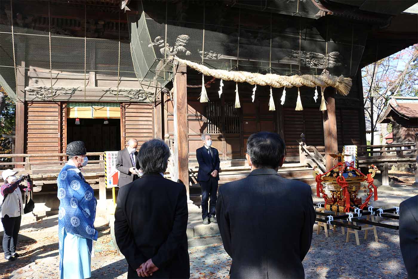 長野市吉田東町区の皆様へお神輿贈呈